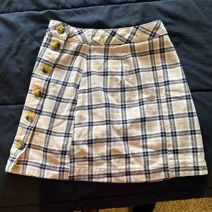Aesthetic plaid brown skirt small